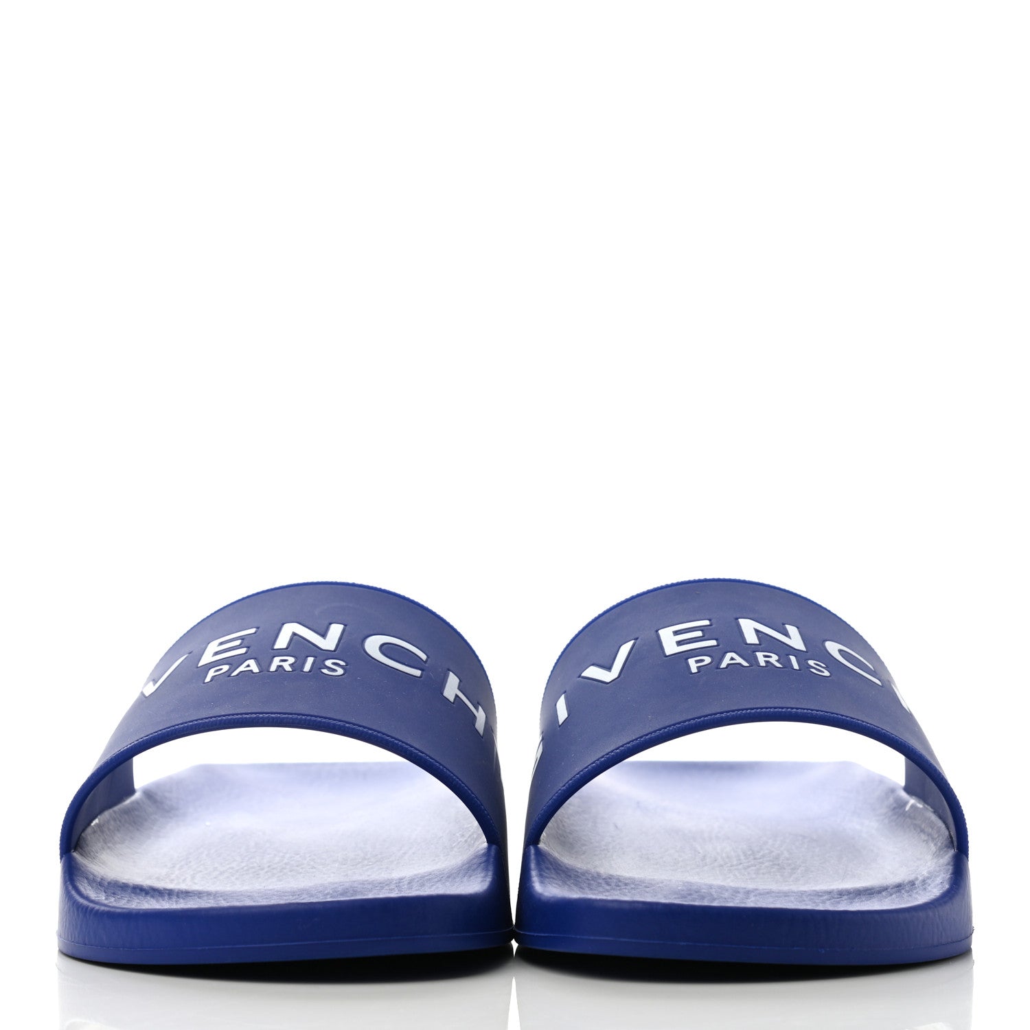 Givenchy Rubber Logo Womens Pool Slide Sandals 39 Blue Indigo 2 of 9