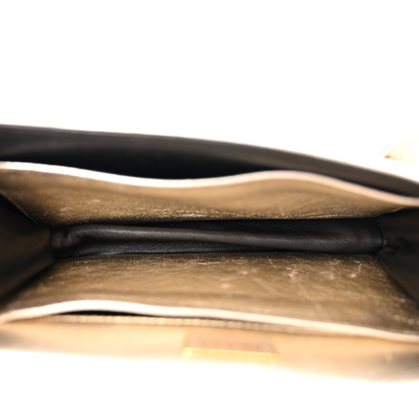 Metallic Nappa Impunture Embellished Cahier Bag Pirite