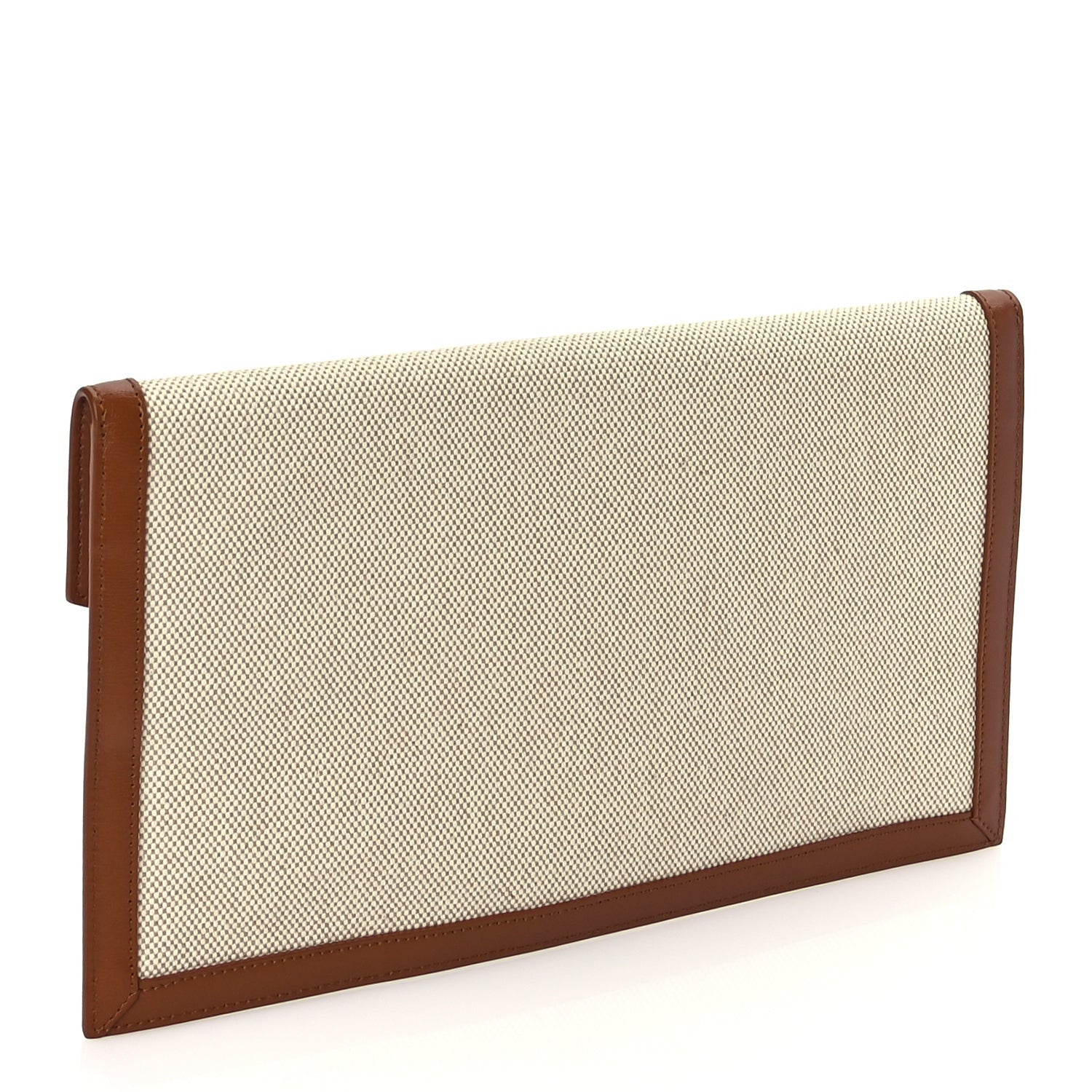Saint Laurent Canvas Uptown Pouch Natural Beige Brick 3 of 7