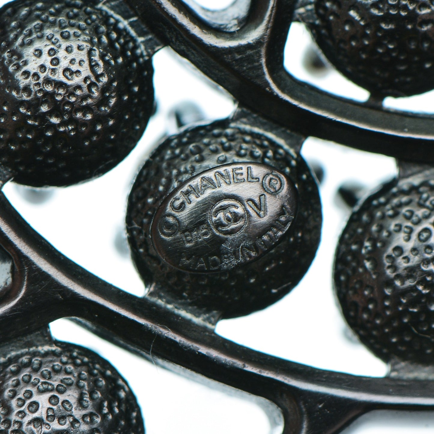 Crystal CC Brooch Black