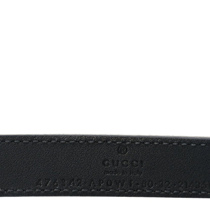 Gucci Moon Calfskin Pearl Double G 20mm Belt 80 32  Black Cream 5 of 6
