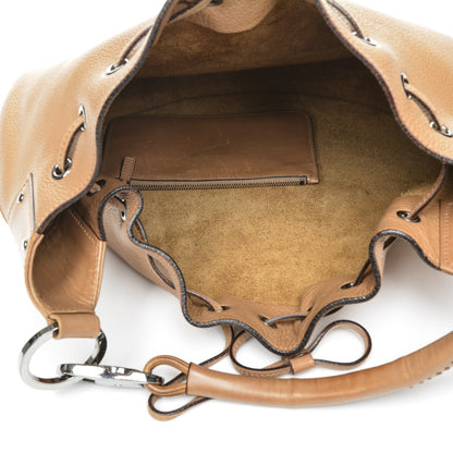 Gucci Calfskin Drawstring Hobo Beige 5 of 8