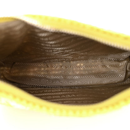 Prada Yarn Raffia Effect Crochet Mini Re-Edition Shoulder Bag Citron Yellow 5 of 12