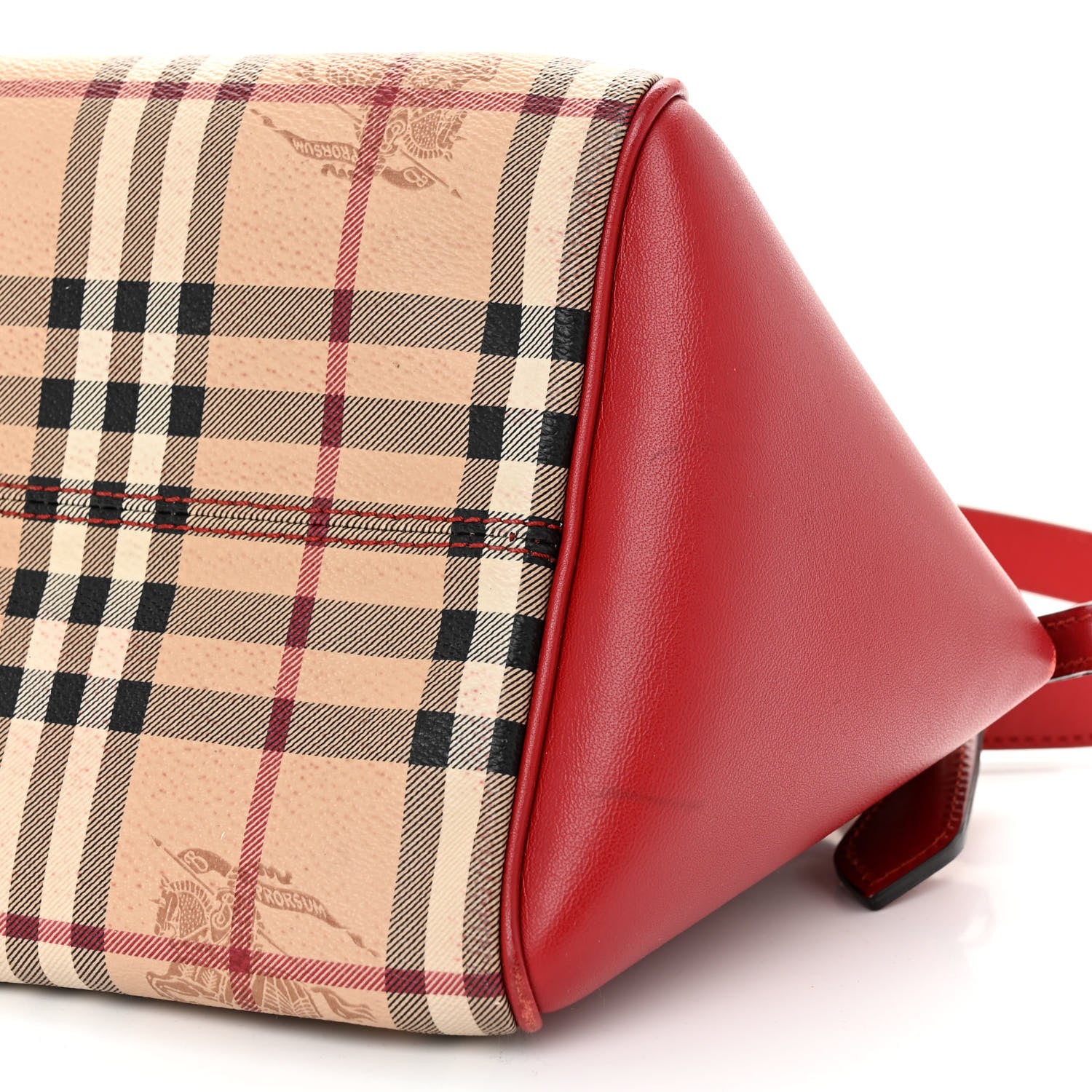 Burberry Haymarket Check Small Blaze Satchel Military Red 11 of 13