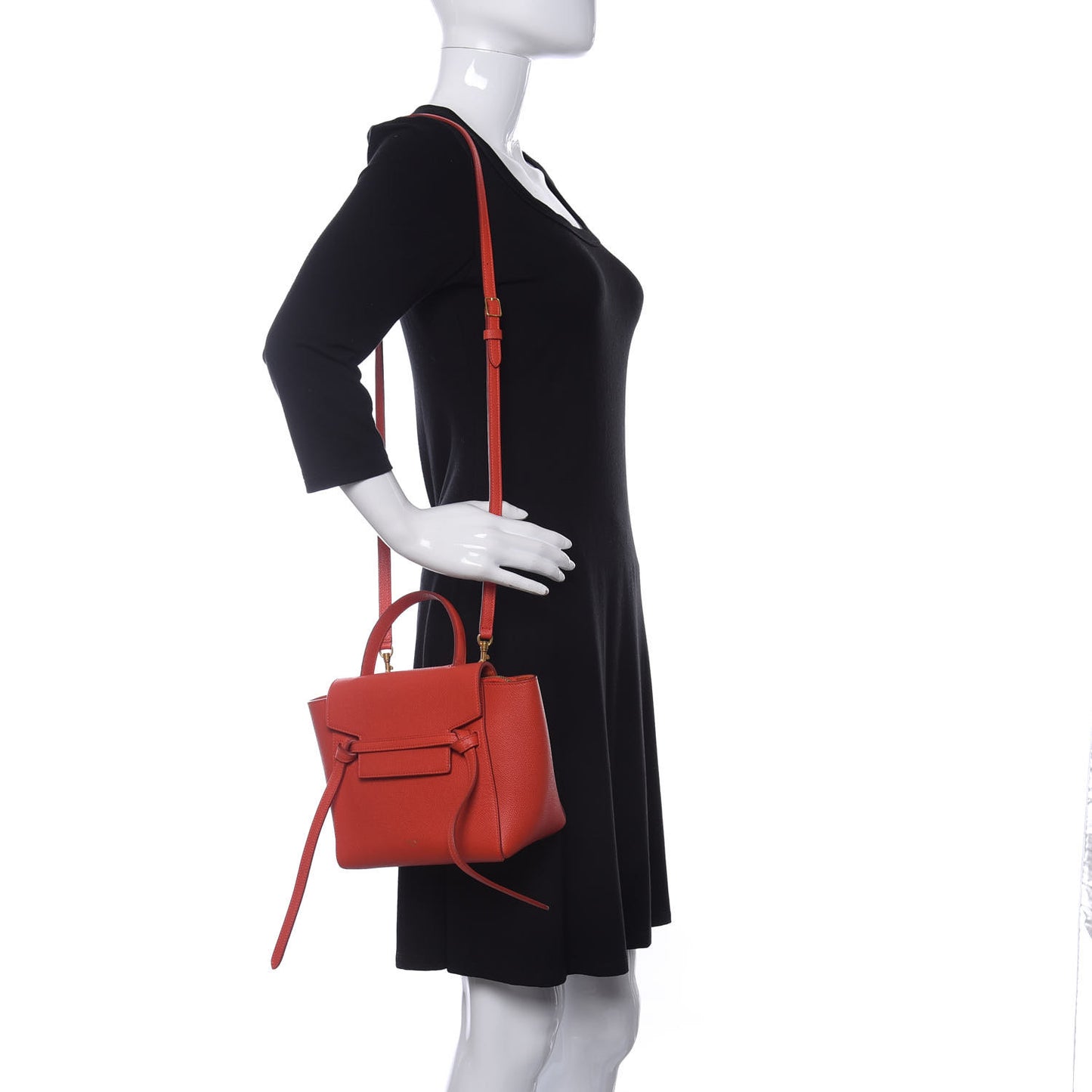 Grained Calfskin Nano Belt Bag Carnelian