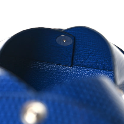 Hermes Lizard Calvi Card Case Bleu Saphir 6 of 11