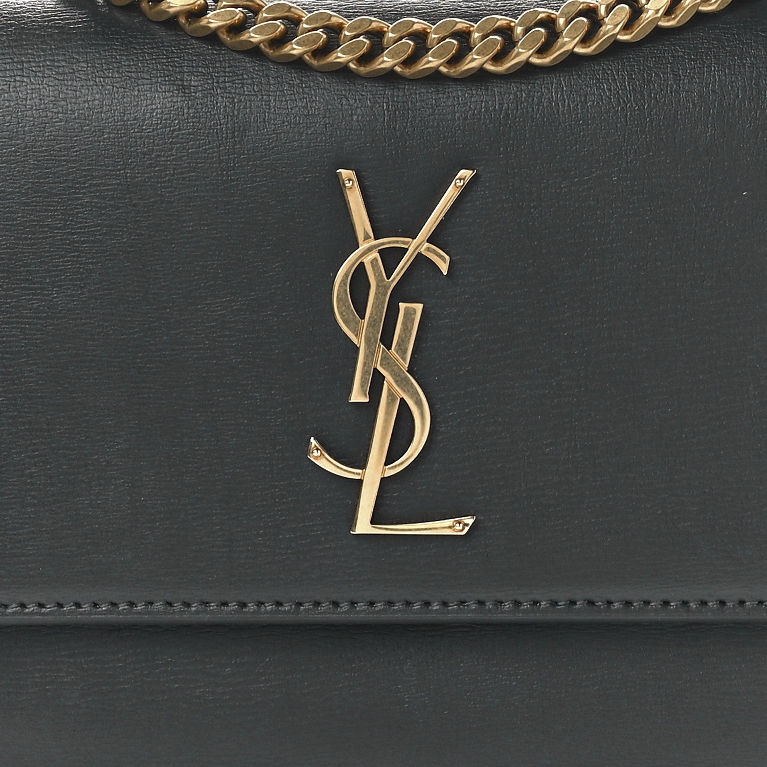 Saint Laurent Calfskin Medium Monogram Sunset Gray 10 of 13