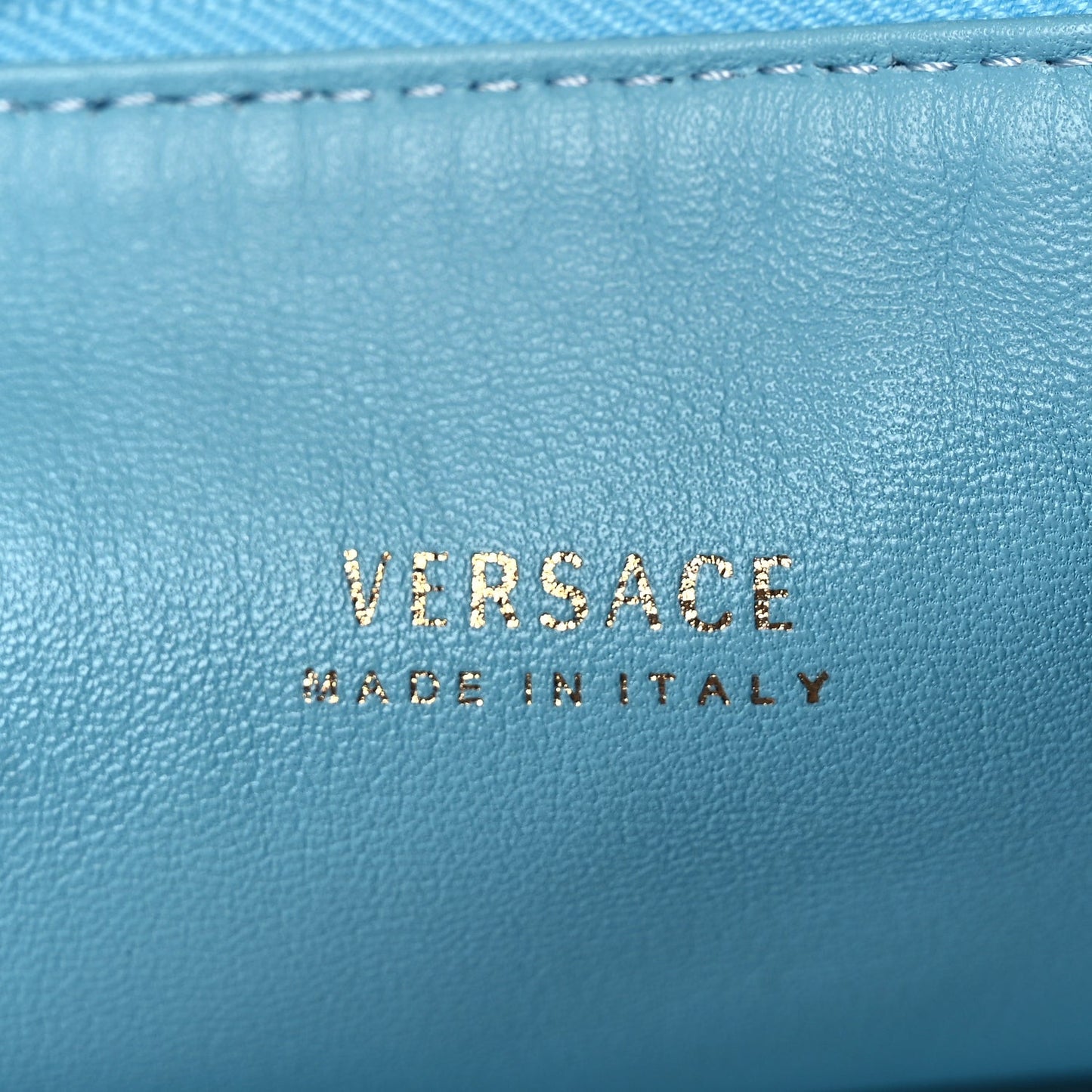 Calfskin La Medusa Chain Hobo Baby Blue