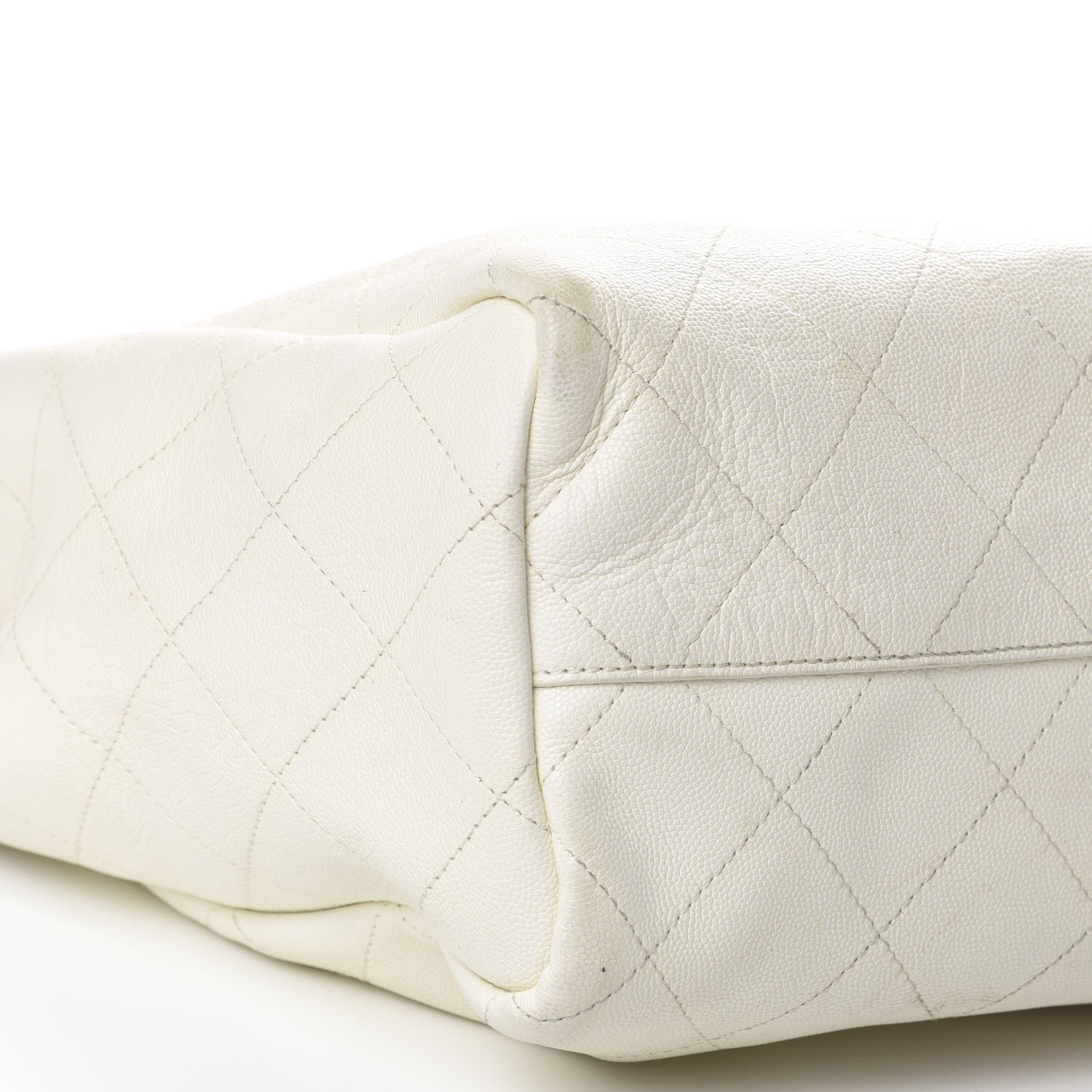 Chanel Caviar Stitched Large Shopping Tote White 7 of 14