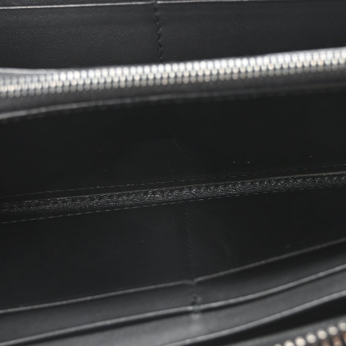 Nappa Intrecciato Dot Zip Around Wallet Black Grey