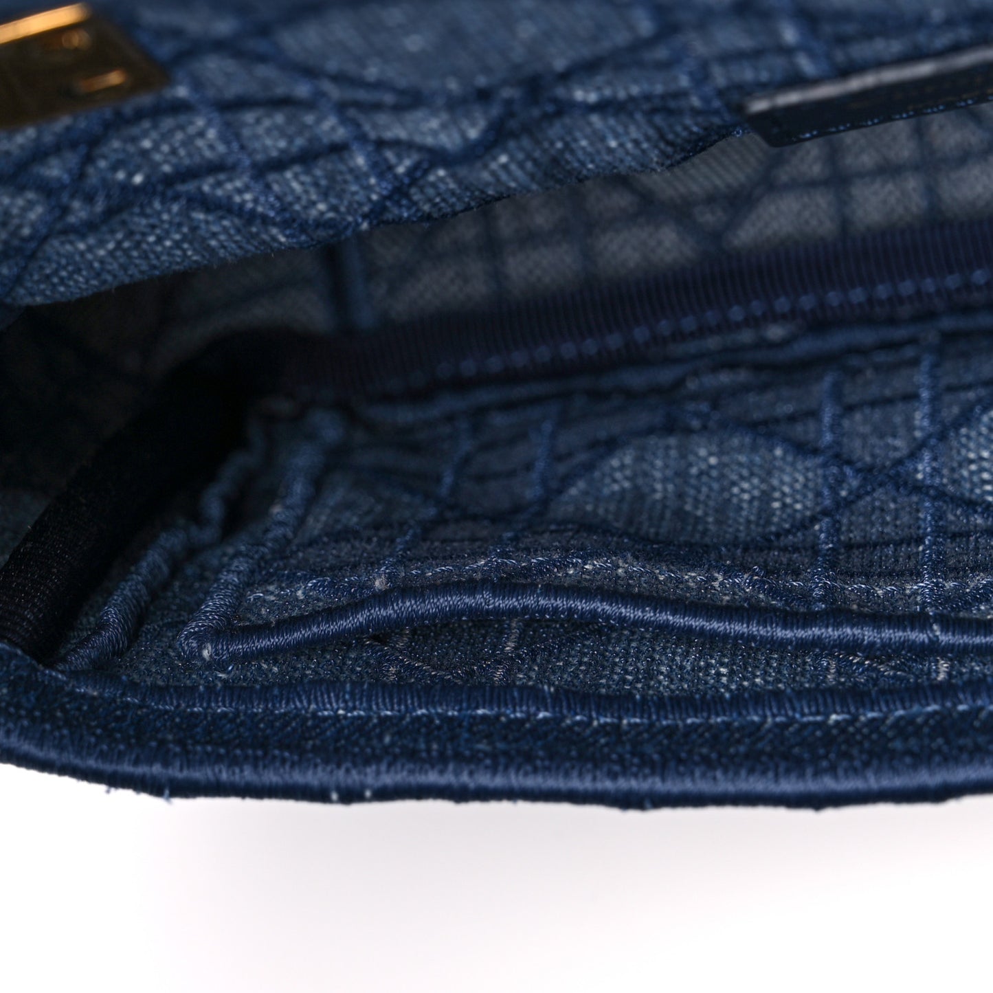 Denim Cannage Small Caro Bag Blue