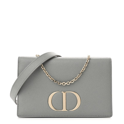 Christian Dior Calfskin 30 Montaigne 2 in 1 Pouch Grey 1 of 10