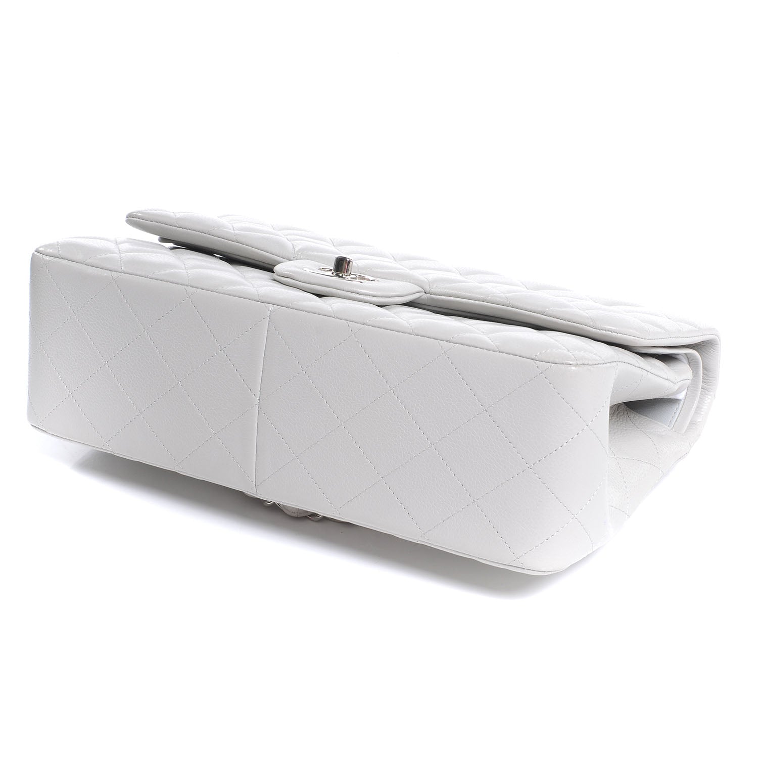 Chanel Caviar Jumbo Double Flap Grey 5 of 9