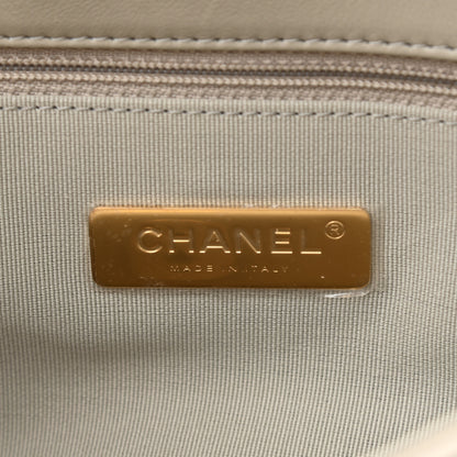 Chanel Lambskin Quilted Medium Chanel 19 Flap Light Grey 5 of 10