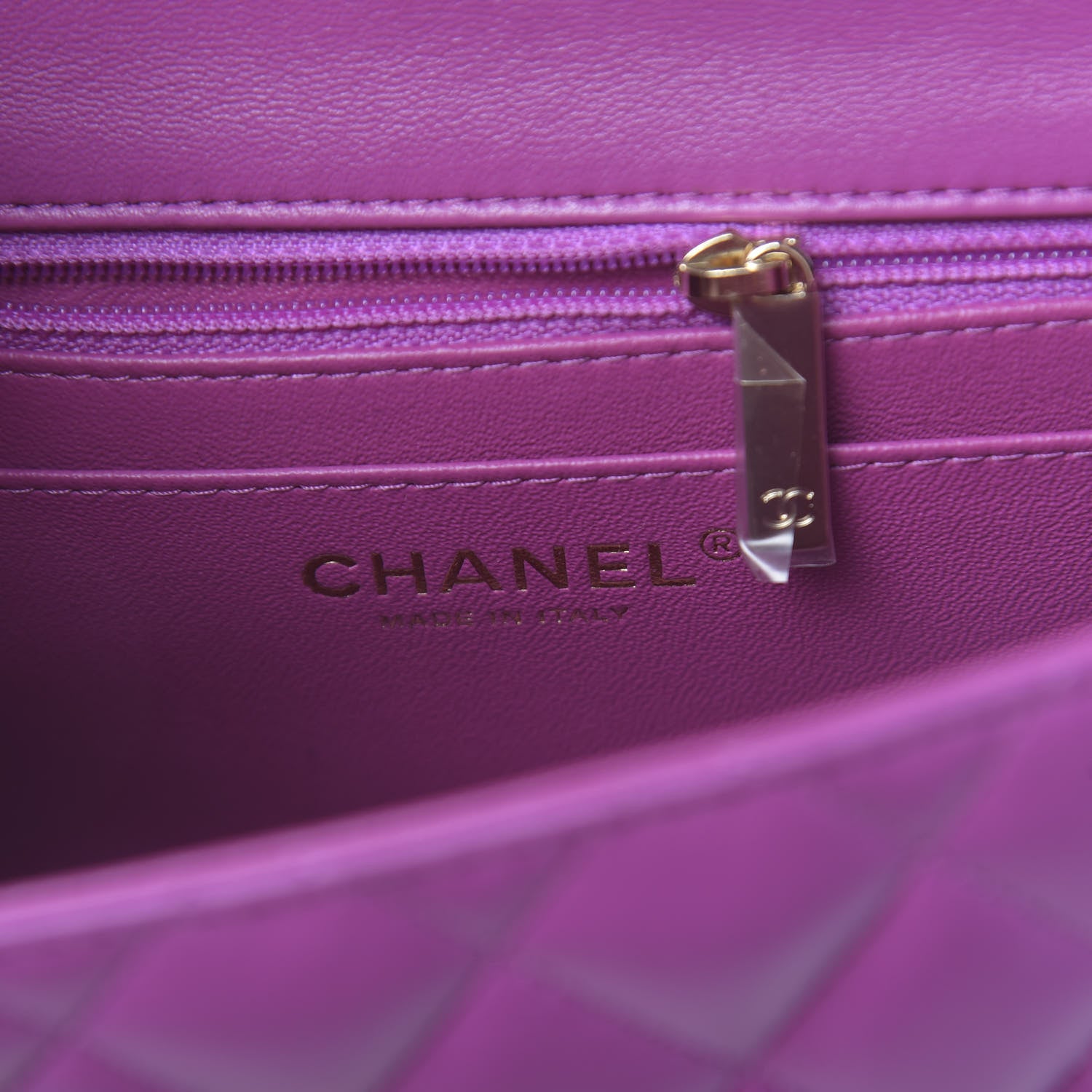 Chanel Lambskin Quilted Mini Square Flap Purple 7 of 10