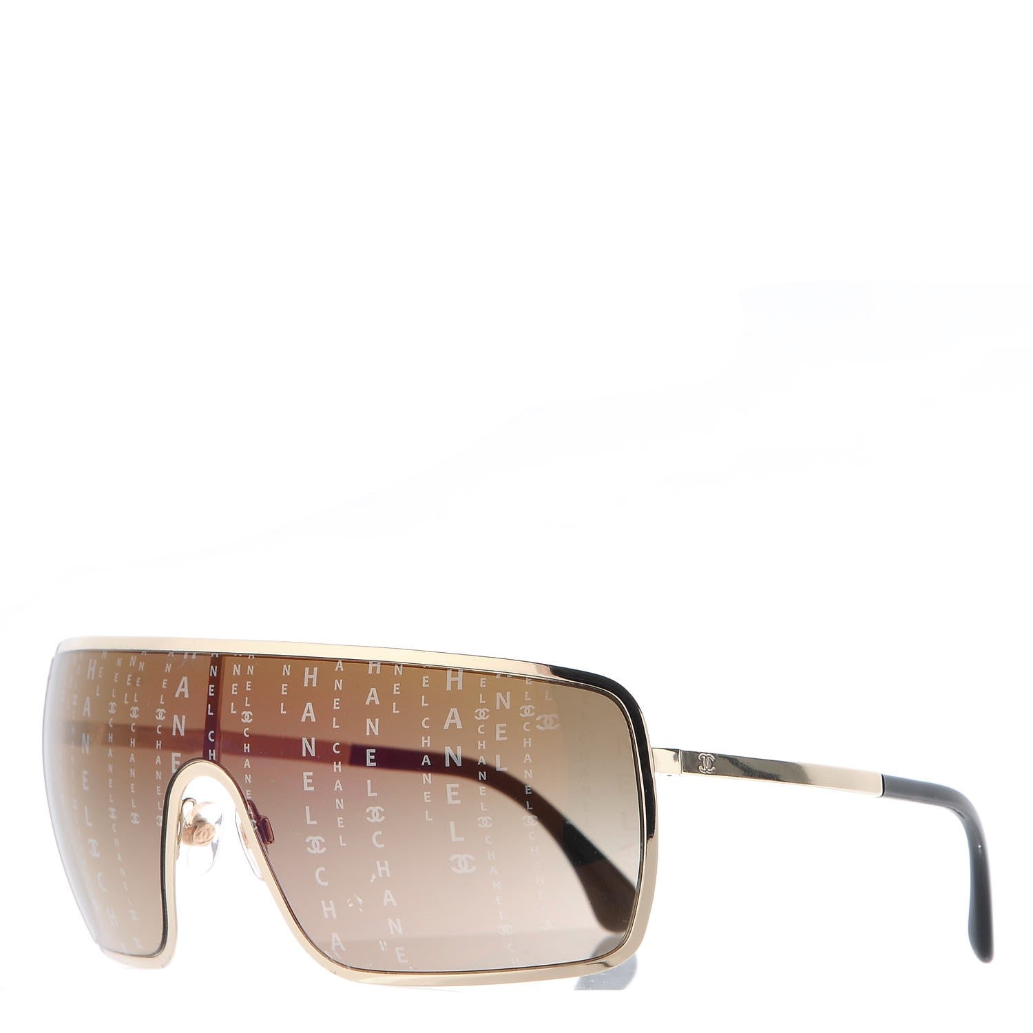 Chanel Shield Runway Sunglasses 71213 Gold 1 of 7