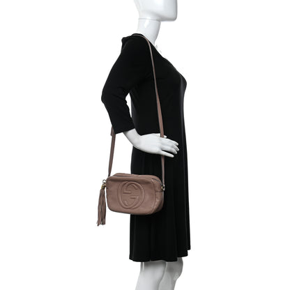 Gucci Pebbled Calfskin Small Soho Disco Bag Camelia 2 of 10