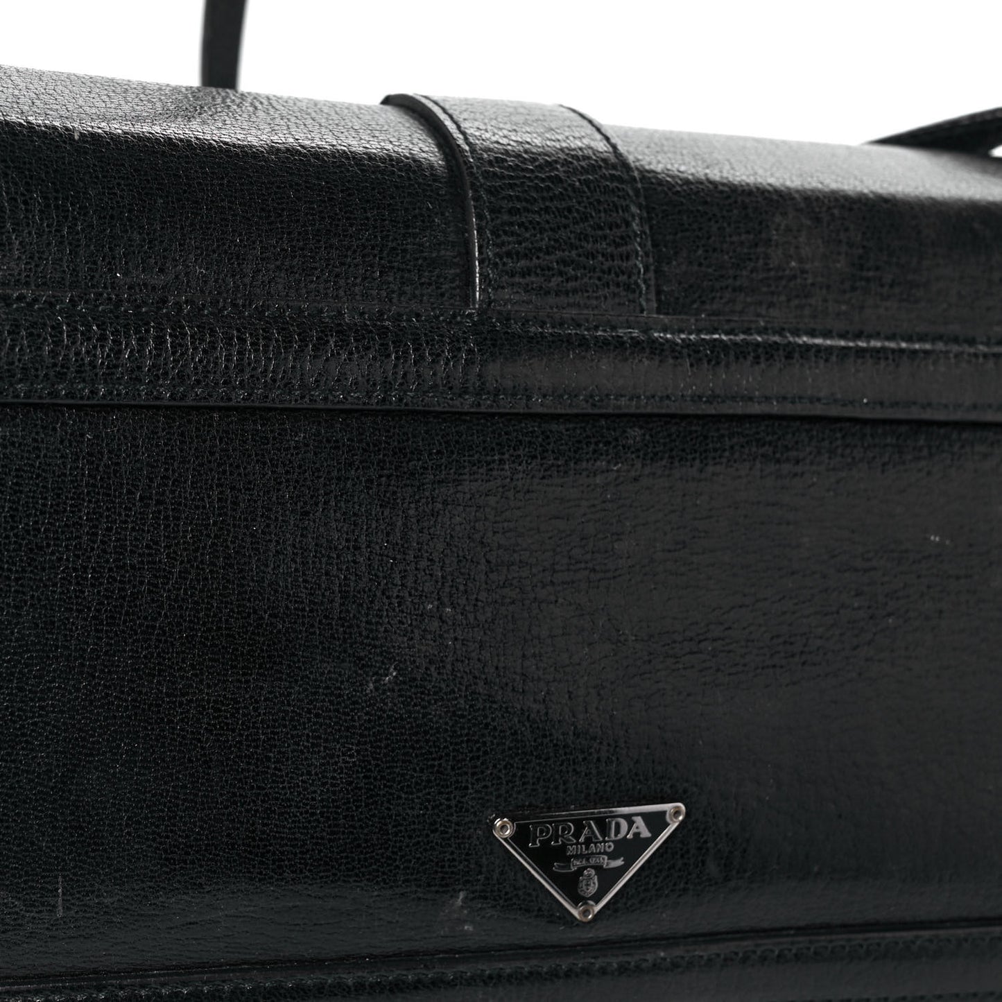 Goatskin Flap Bag Black
