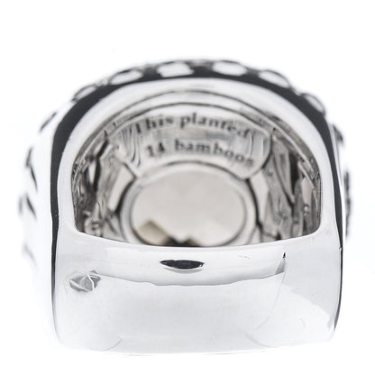 John Hardy Sterling Silver Smoky Topaz Bamboo Dome Ring 54 7 4 of 10