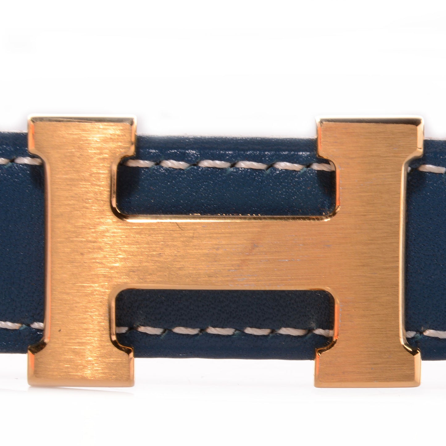 Swift Box Reversible Brushed Gold Constance 18mm H Belt 70 Bleu Thalassa Black