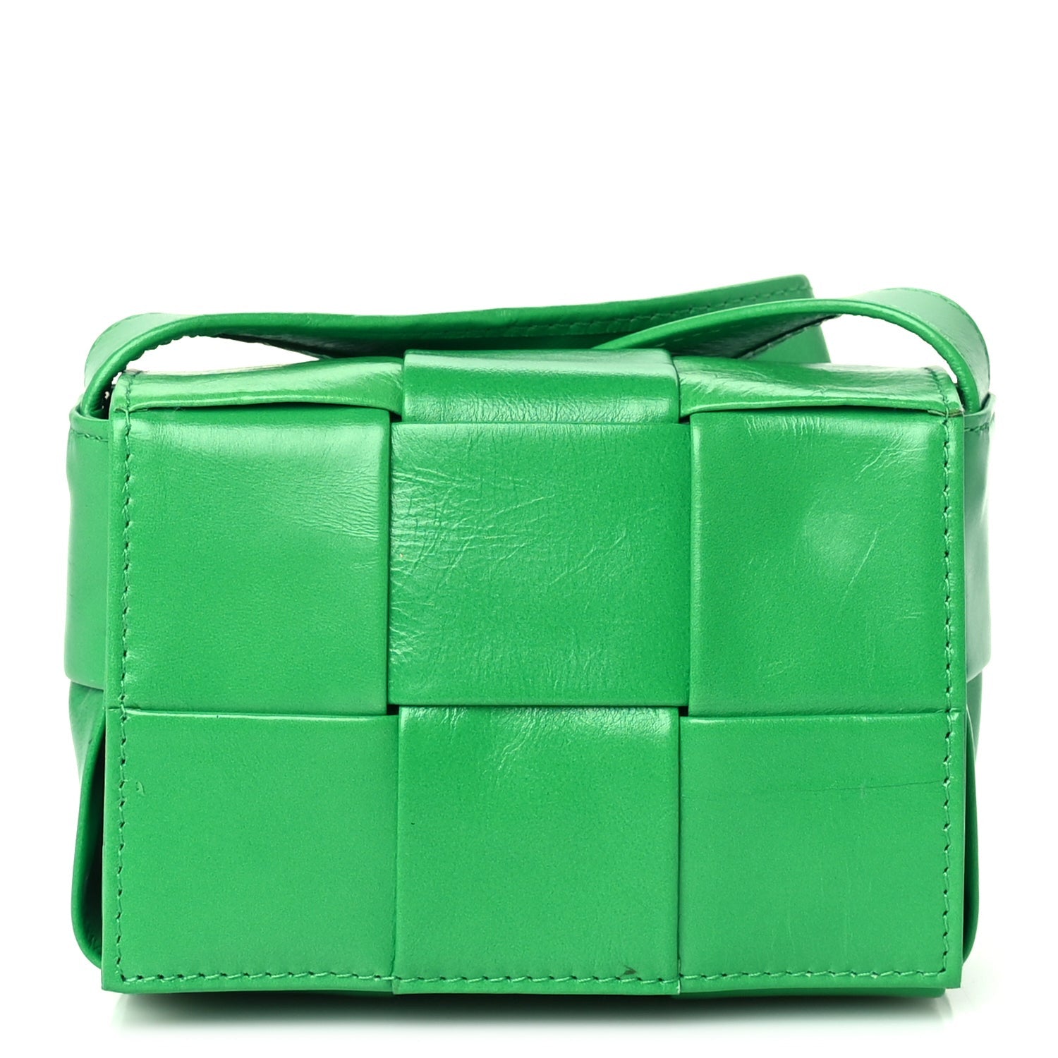 Bottega Veneta Crinkled Lambskin Maxi Intrecciato Extra Mini Cassette Crossbody Bag  Parakeet 1 of 8
