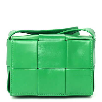 Bottega Veneta Crinkled Lambskin Maxi Intrecciato Extra Mini Cassette Crossbody Bag  Parakeet 1 of 8