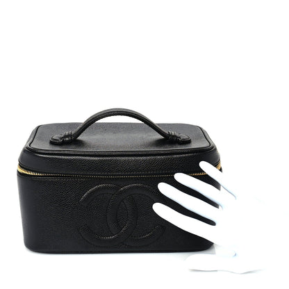 Chanel Caviar Vanity Cosmetic Case Black 3 of 8