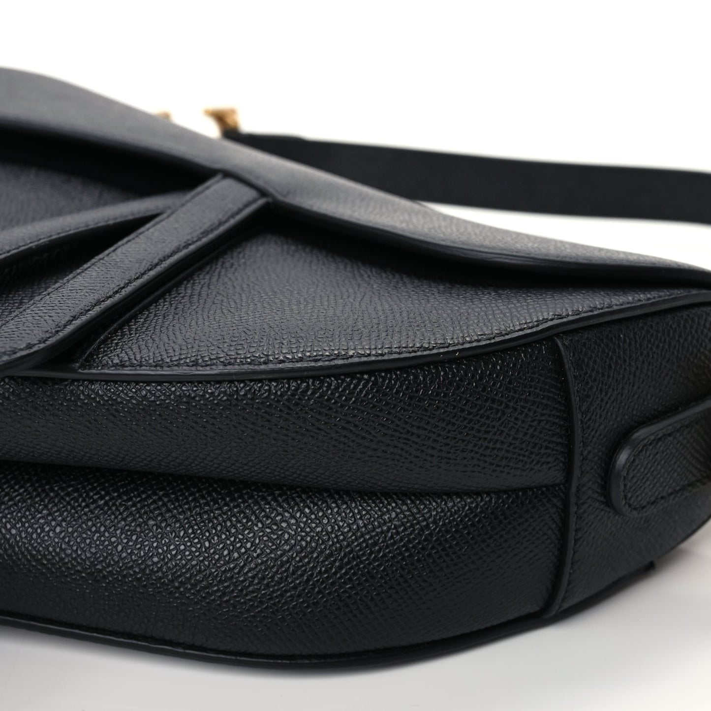 Grained Calfskin Saddle Bag Black (CARD)