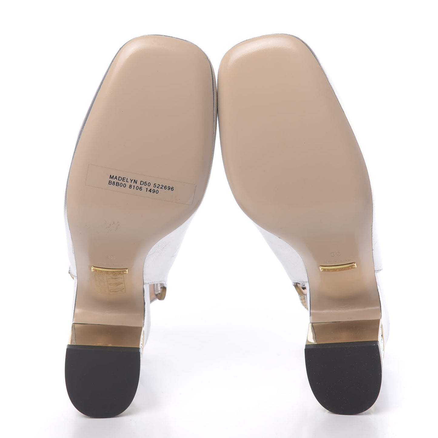 Metallic Nappa Crystal Square G Madelyn Slingbacks 36 Silver