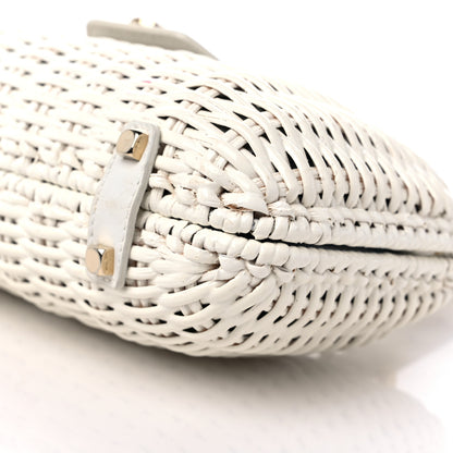 Salvatore Ferragamo Woven Handle Satchel White 8 of 12