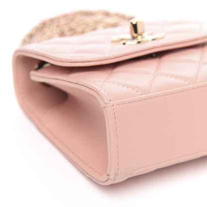 Chanel Lambskin Quilted Mini Trendy CC Clutch With Chain Light Pink 9 of 11