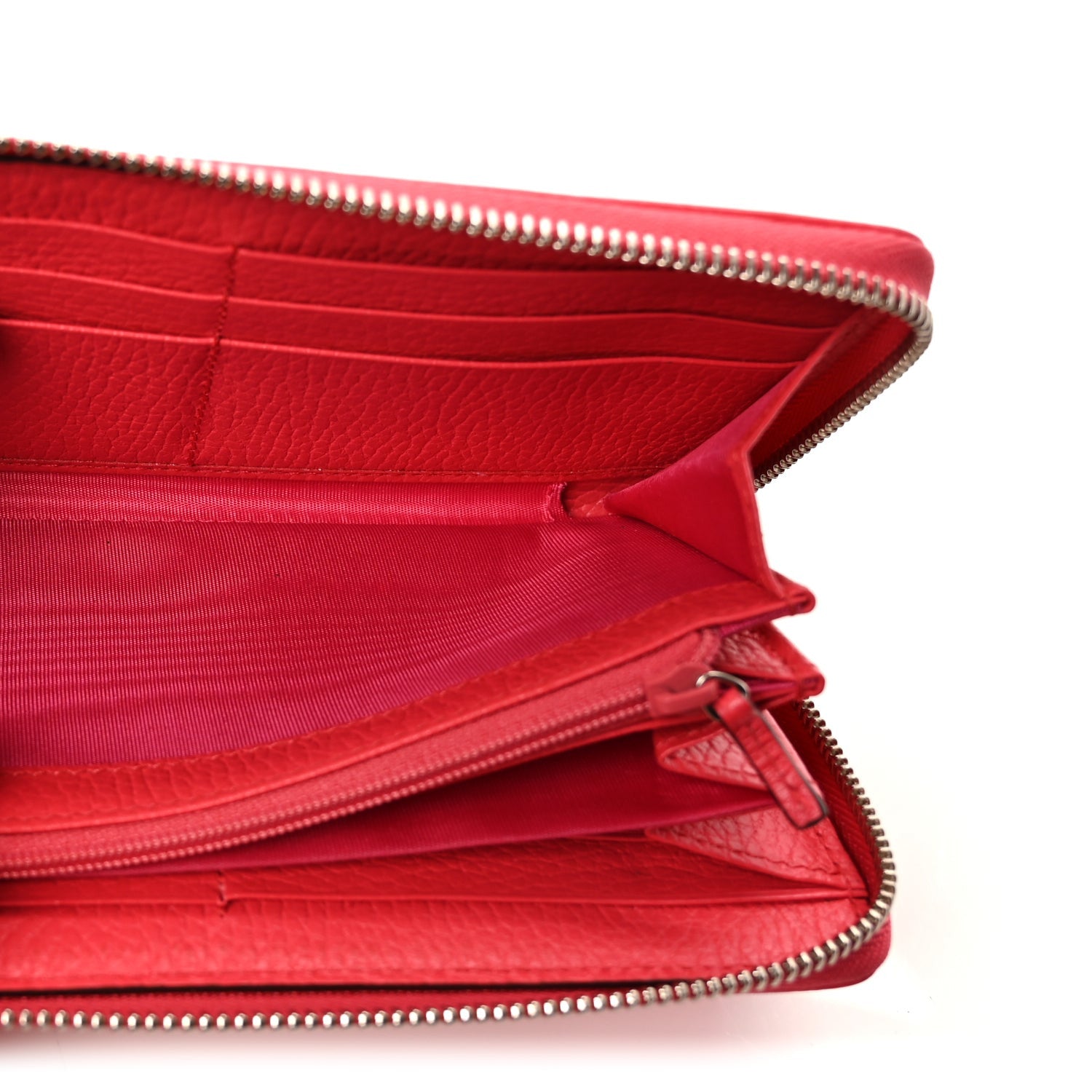Gucci Dollar Calfskin GG Marmont Zip Around Wallet  Runway Coral 4 of 5