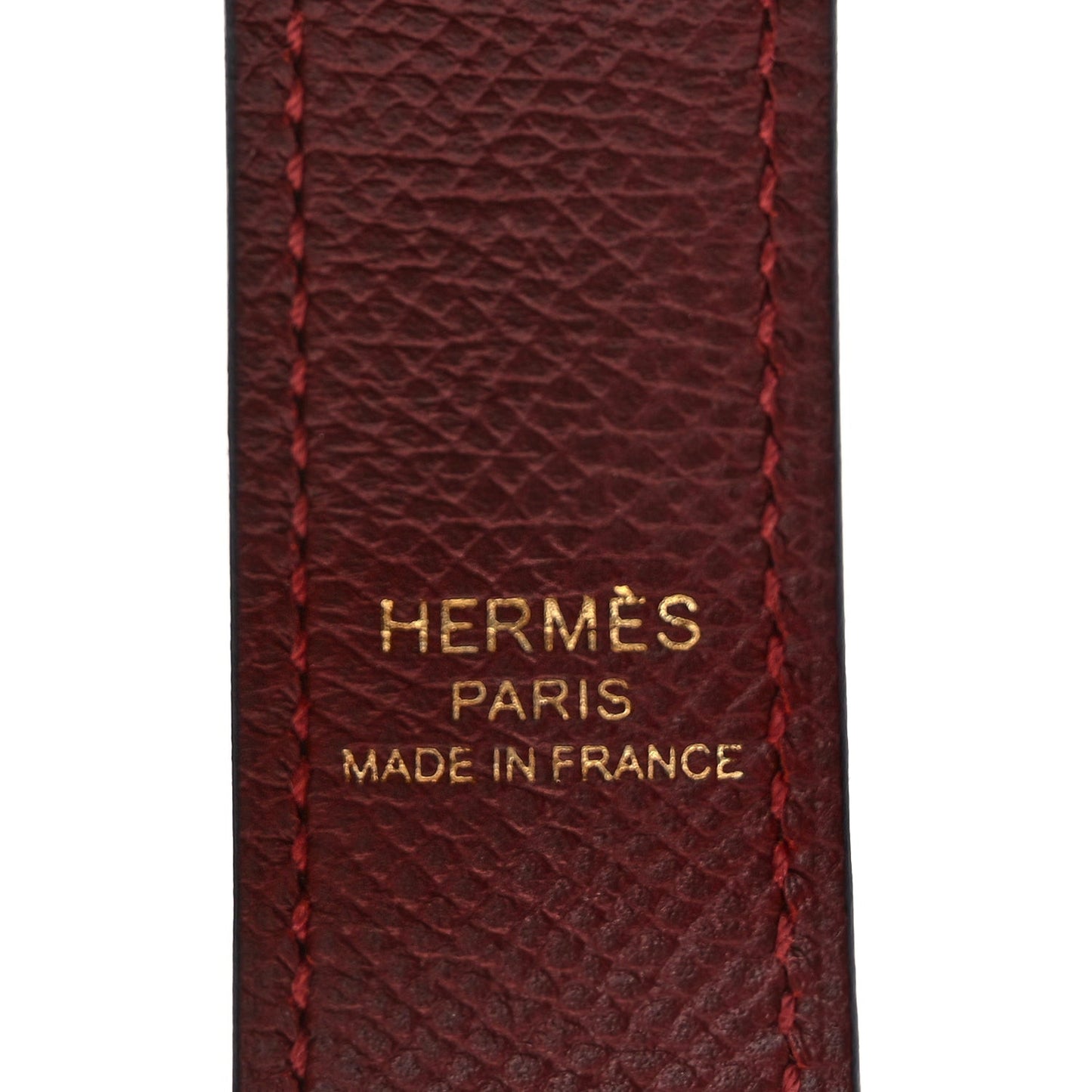 Epsom 25mm Tressage Shoulder Strap Rouge H Craie Gold