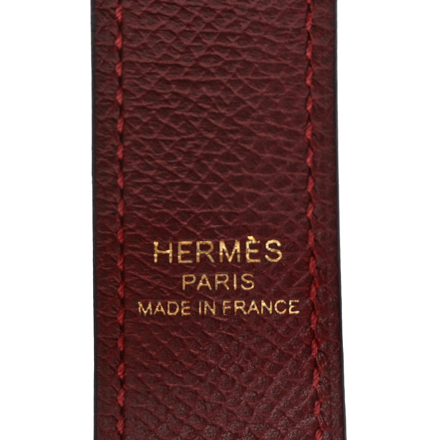Hermes Epsom 25mm Tressage Shoulder Strap Rouge H Craie Gold 3 of 4