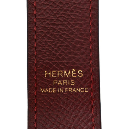 Hermes Epsom 25mm Tressage Shoulder Strap Rouge H Craie Gold 3 of 4