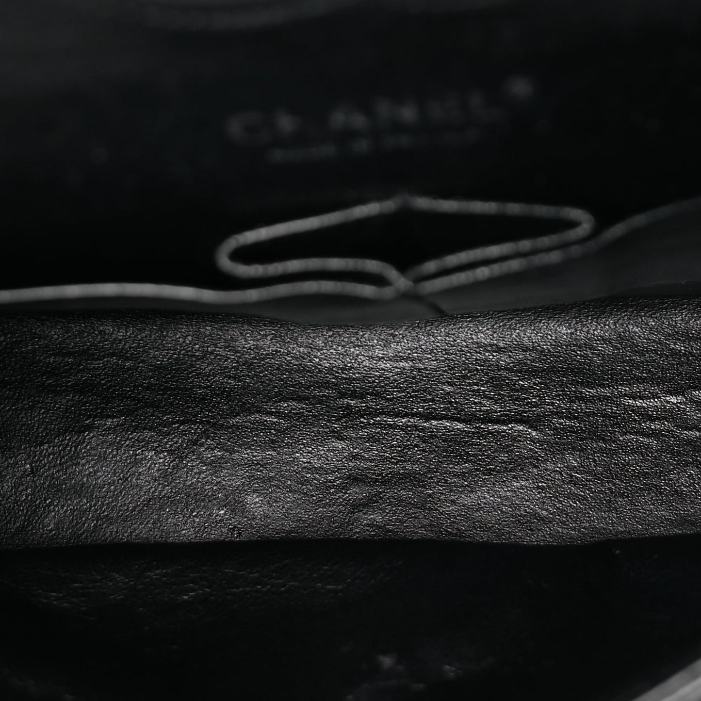Patent Quilted Medium Double Flap Black
