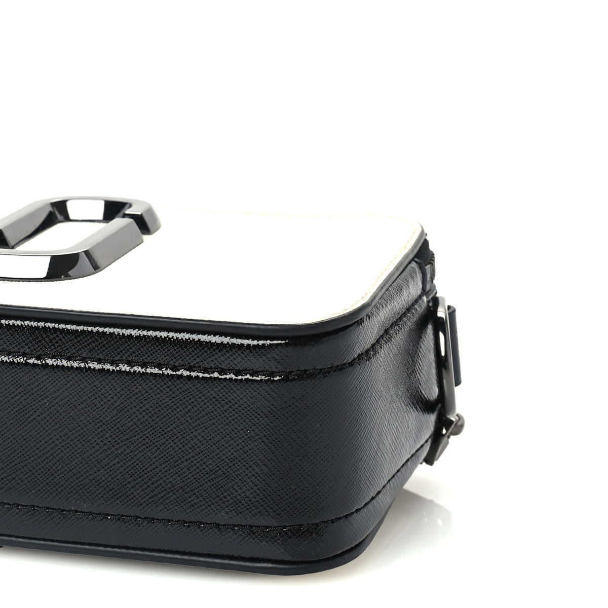 Saffiano Small Snapshot Camera Bag Cloud White