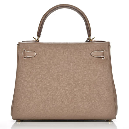Hermes Togo Kelly Retourne 28 Etoupe 4 of 30