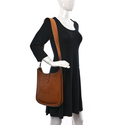 Hermes Taurillon Clemence Evelyne PM Gold 2 of 10