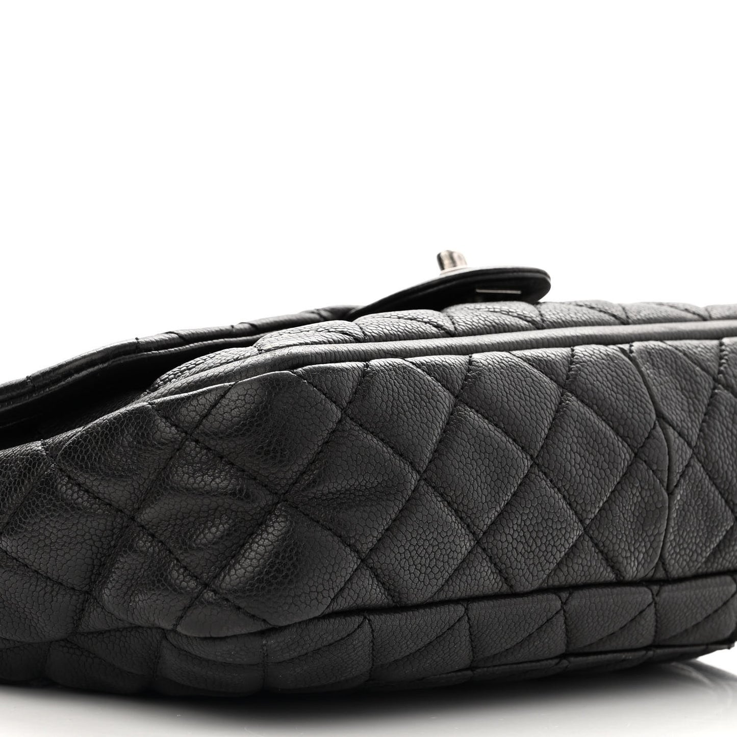 Caviar Quilted Large Now and Forever Flap Black