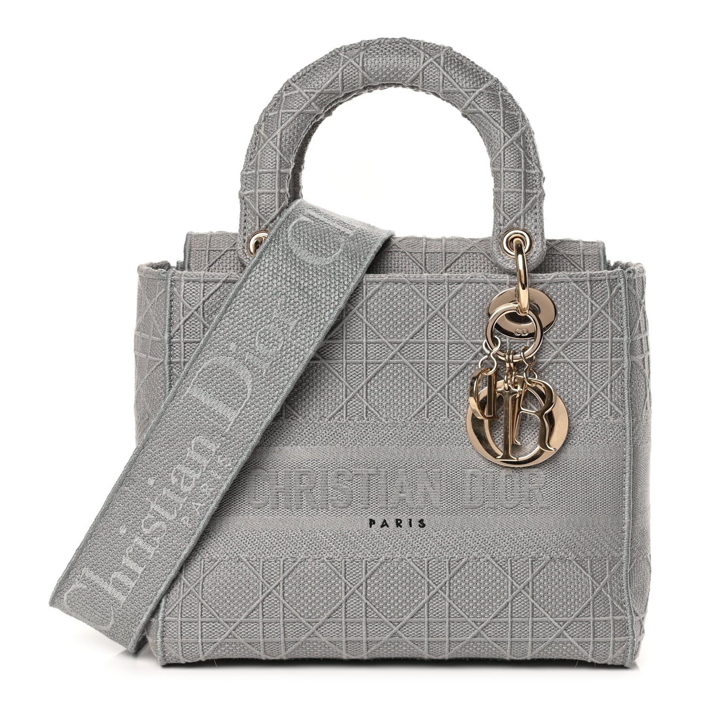 Canvas Embroidered Cannage Lady D-Lite Gray