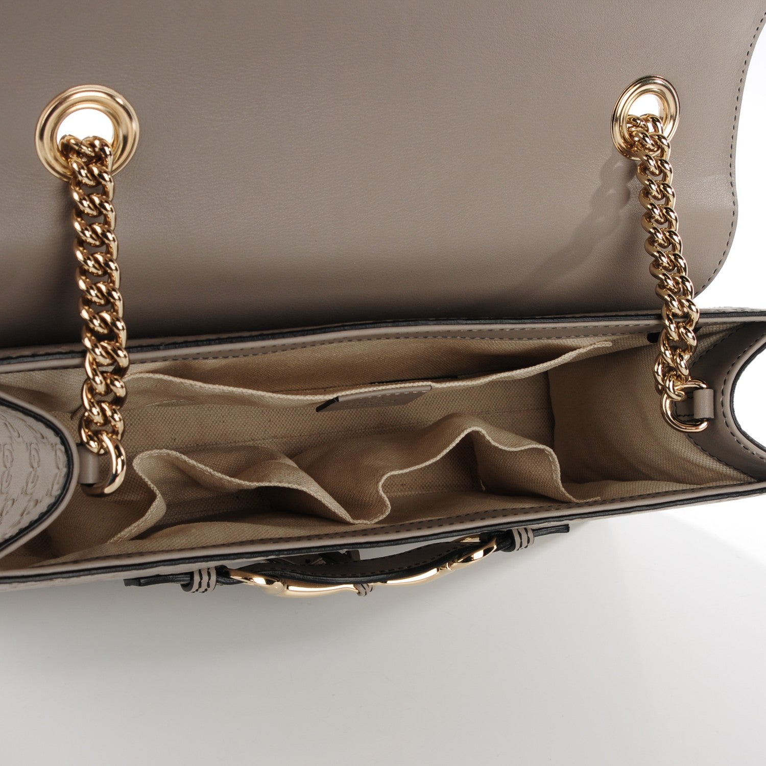 Gucci Soft Guccissima Medium Emily Chain Shoulder Bag Storm Grey 5 of 7