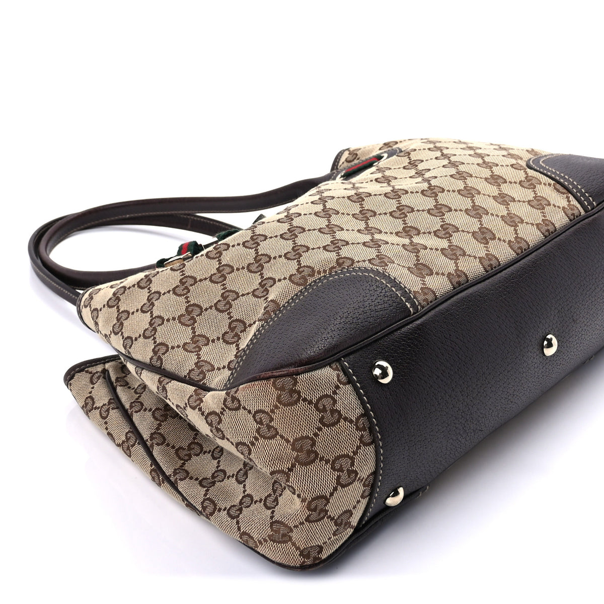 Gucci Monogram Medium Princy Tote  Dark Brown 7 of 8