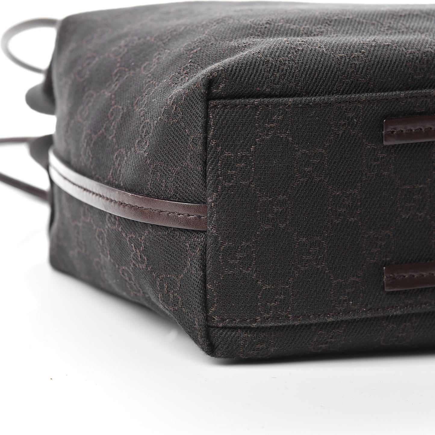 Denim Monogram Tote Dark Brown