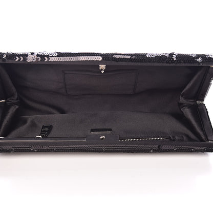 Prada Sequin Clutch Black 5 of 10