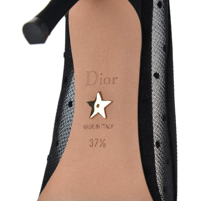 Christian Dior Mesh Blossom Pumps 37.5 Black 7 of 10