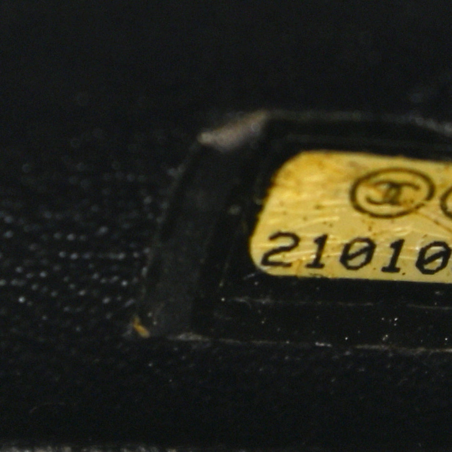 Lambskin Chevron Quilted Mini Square Flap Black