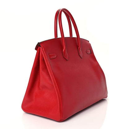Hermes Epsom Birkin 35  Rouge Casaque 2 of 10