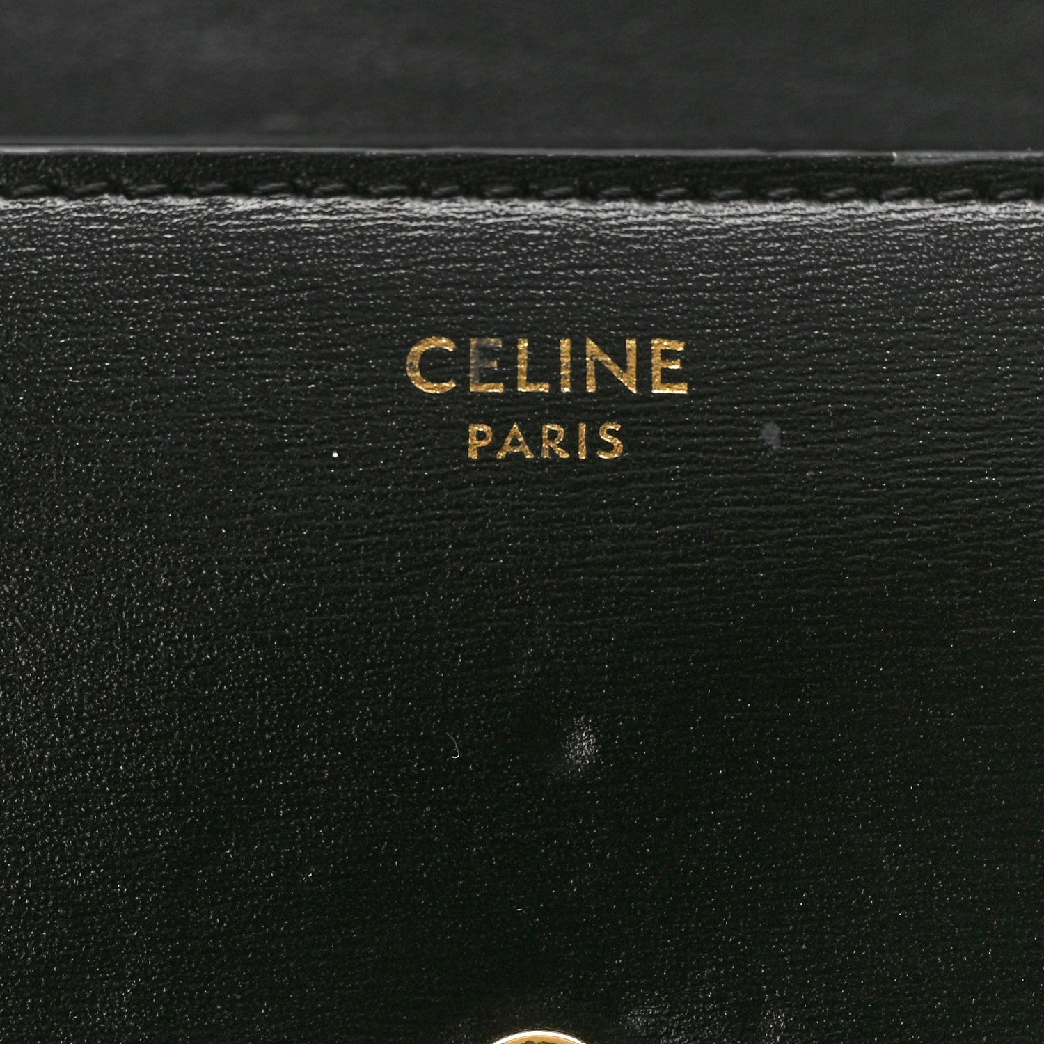 Celine Shiny Calfskin Small Triomphe Wallet Black 7 of 11