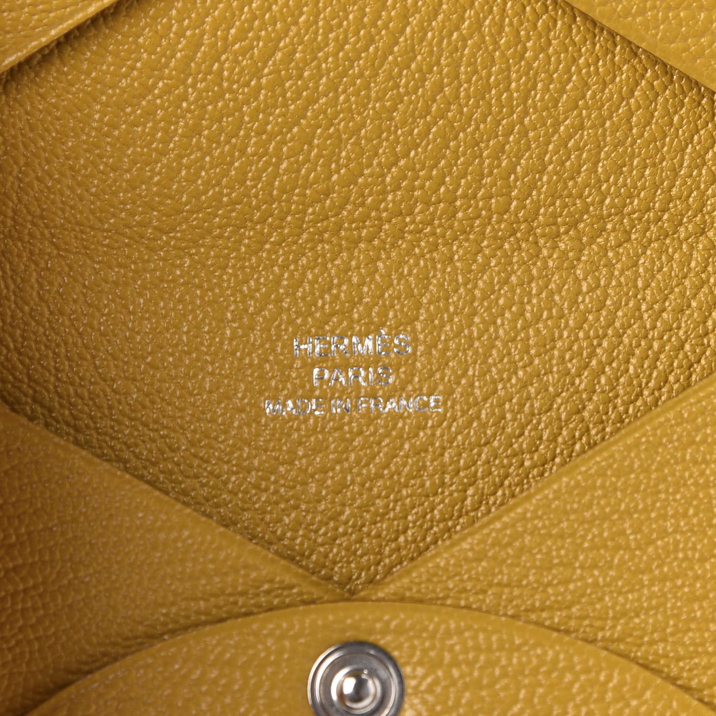 Chevre Mysore Calvi Card Case Jaune Ambre